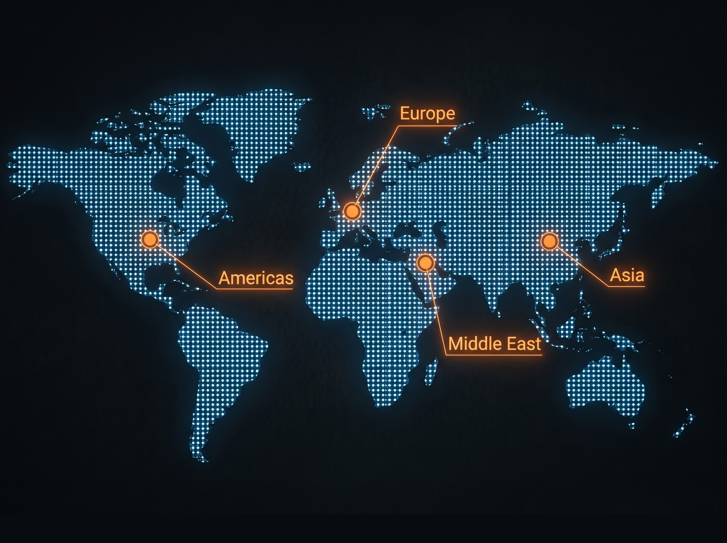 Tenerco global reach — Americas, Europe, Middle East and Asia trading hubs